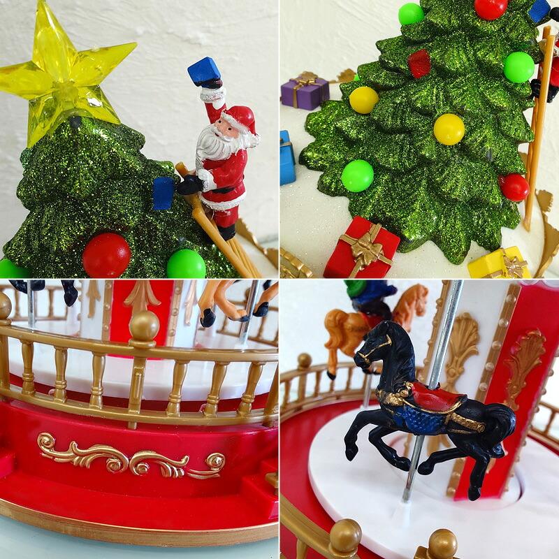 クリスマス 動くジオラマ ジオラマタウン 回転 イルミネーション LED