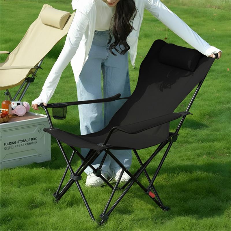 88 リクライニングチェア 折りたたみ式 足置き台付き チャコール 1人掛け 88 リクライニングチェア 折りたたみ式 足置き台付き チャコール 1人掛け