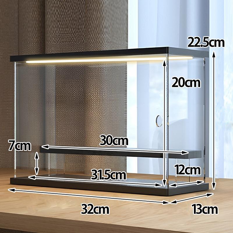 LED付き コレクションケース 2段 コレクションケース アクリル 幅32cm 段差式 LED 光る アクリル