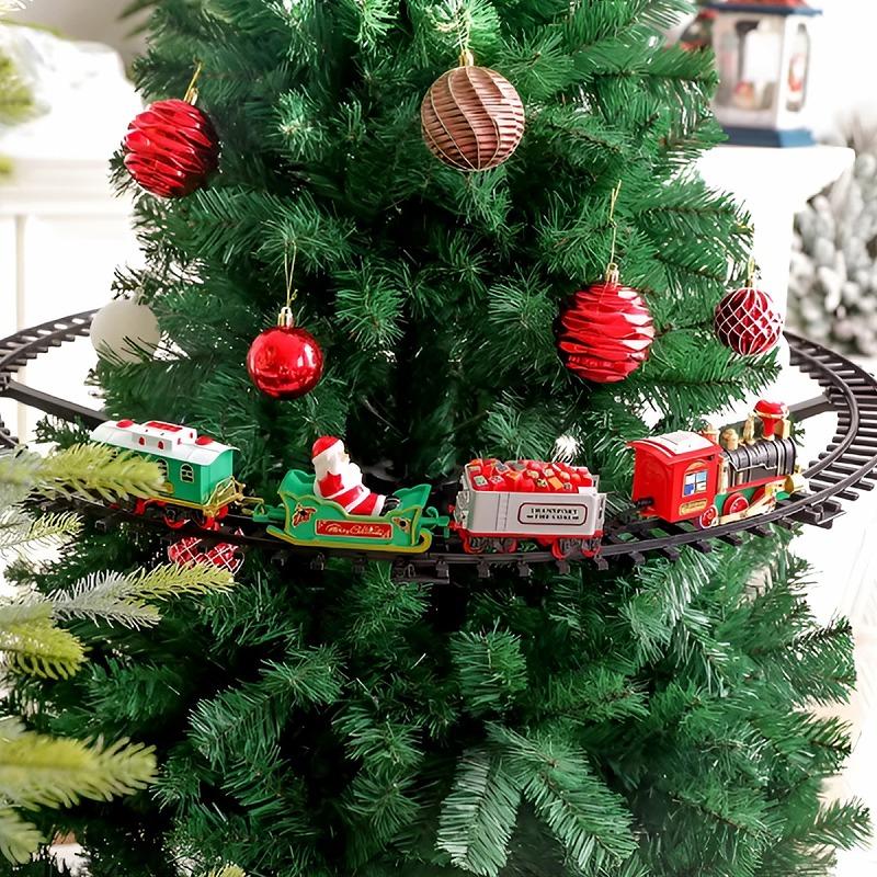 おもちゃトレイン 貸車 列車セット 鉄道模型 動く 電気列車 ツリー