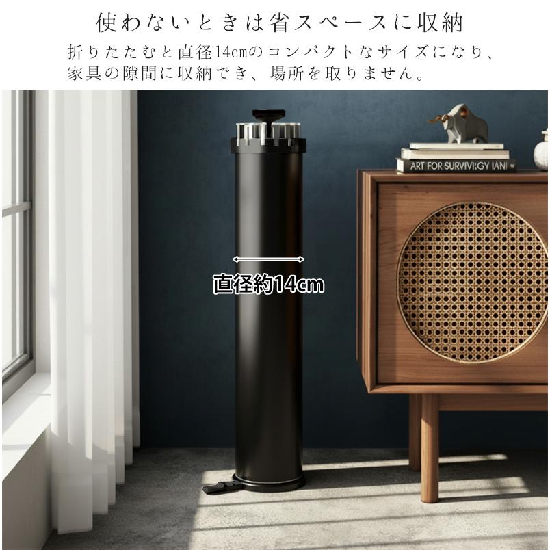 物干しスタンド 洗濯物干し パラソル物干し 折りたたみ収納 省スペース コンパクト収納 タオル 干せる 室内物干し 室内 屋外 日用品 物干し台 CR-02BK | ブランド登録なし | 03