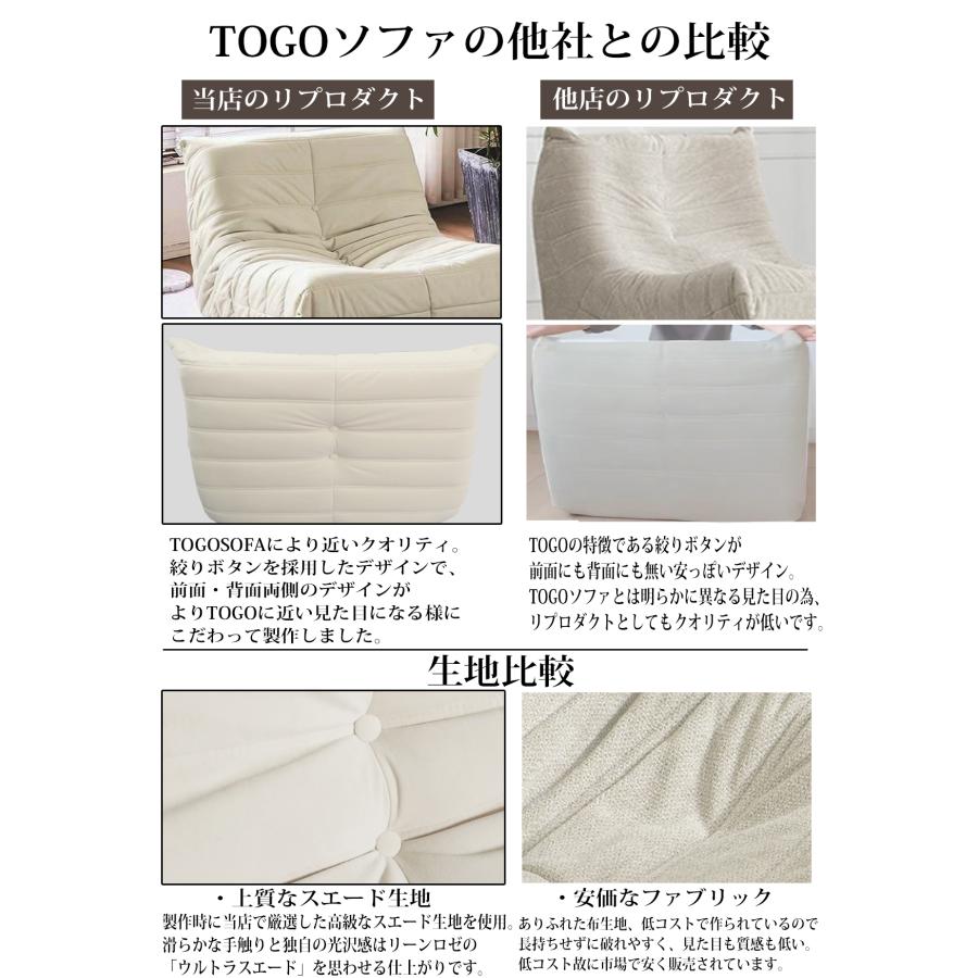 TOGO 1P ソファ グレー オットマンのみ リプロダクト品 ligne roset リーン・ロゼ ROSETTogo ロゼトーゴ パフ オットマン