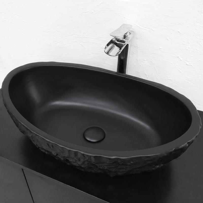 洗面ボウル おしゃれ 570×360mm デザインシンク セメント製 ストーン調