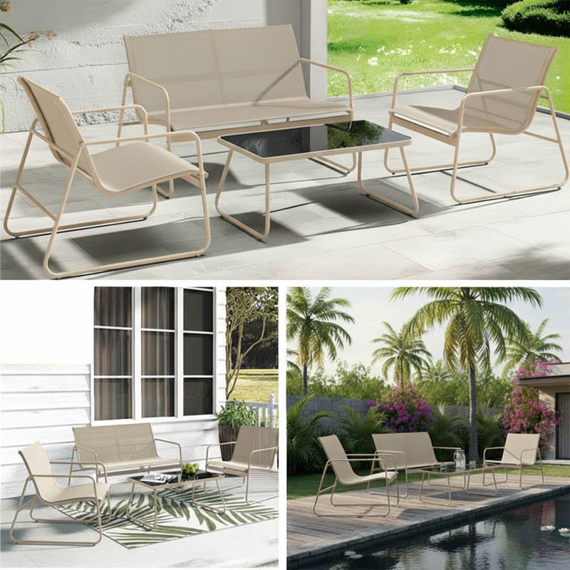 ゲリラセール ガーデンチェア セット ガーデンソファ テーブル 4点