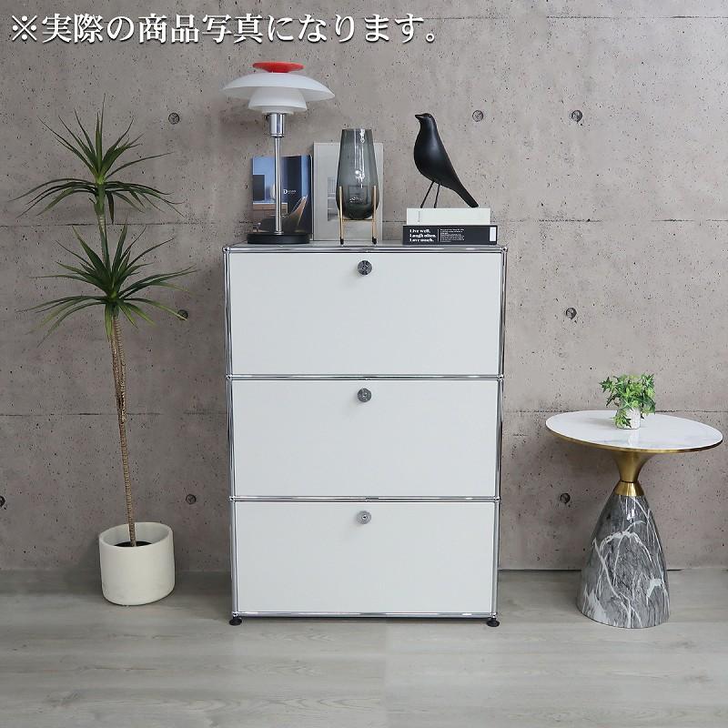 ハラー サイドボード リプロダクト 北欧 3段 鍵付き 幅77cm 国内在庫