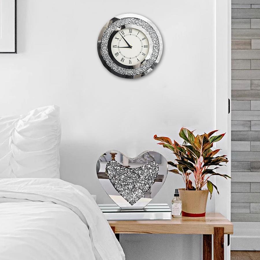 ウォールクロック 壁掛け時計 アンティーク 韓国 豪華 モダン ミラー