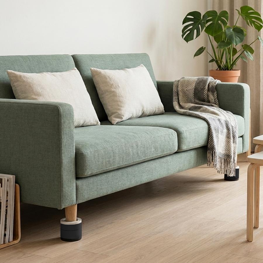 継ぎ脚 高さ調整脚 5〜12cm 4個セット ベッド 家具 かさ上げ 家具脚延長 テーブル ソファ 継ぎ足し ベッド下収納 掃除ロボット対応 WP-82BK |  | 06