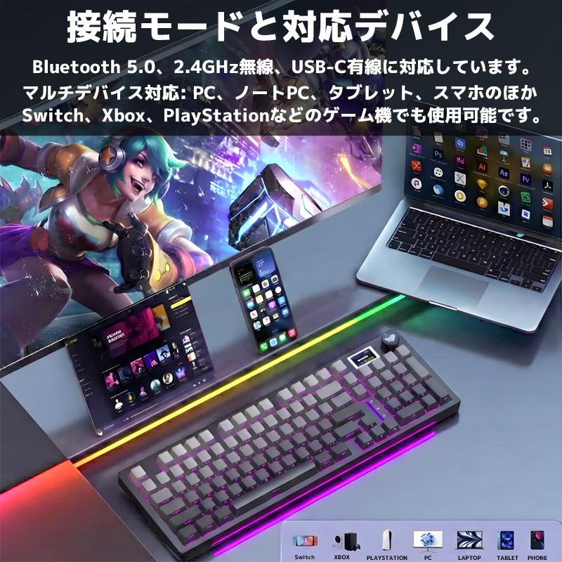 AULA S98 PRO ワイヤレス ゲーミングキーボード メカニカルキーボード