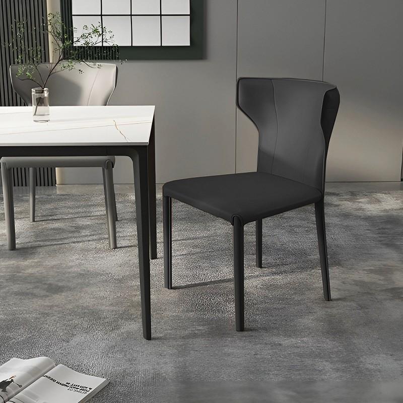 ダイニングチェア 北欧 一人掛け モダン 革張り サドルレザー ラウンジ