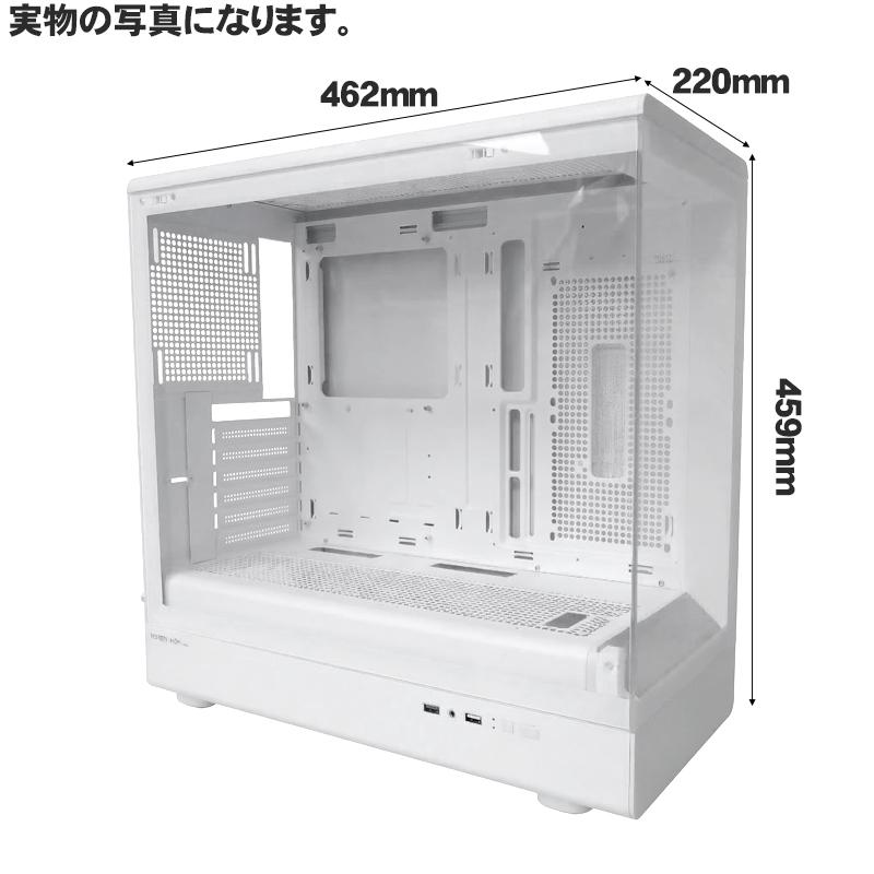 ひ*り様 ゲーミングPC デスクトップPC ゲーミングPC デスクトップパソコン GP-V3 ホワイト ピラーレス