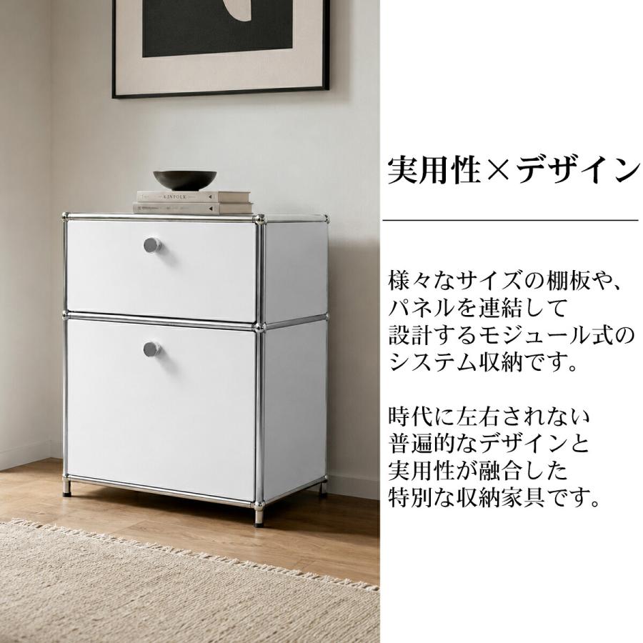 サイドボード リプロダクト Module 北欧 組み立て 2段 幅50cm 国内在庫