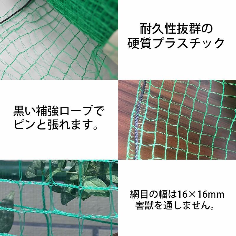 アニマルネット 50m 高さ1m 16mm 防獣ネット アニマルフェンス 侵入
