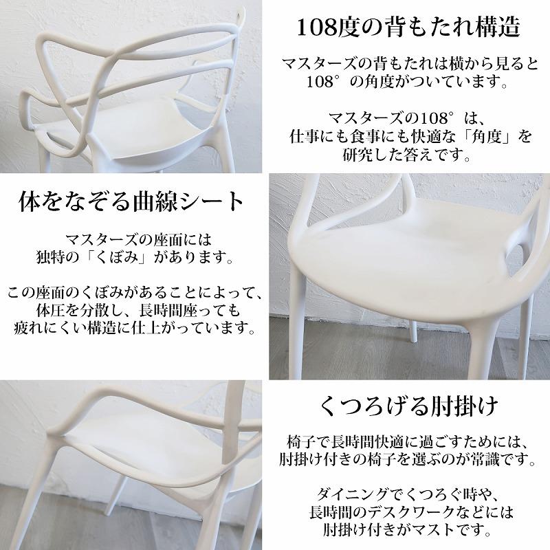チェア おしゃれ リビングチェア Masters マスターズチェア ダイニングチェア 一人掛け アームチェア 北欧 モダン カフェ 店舗 DC-01WH_3