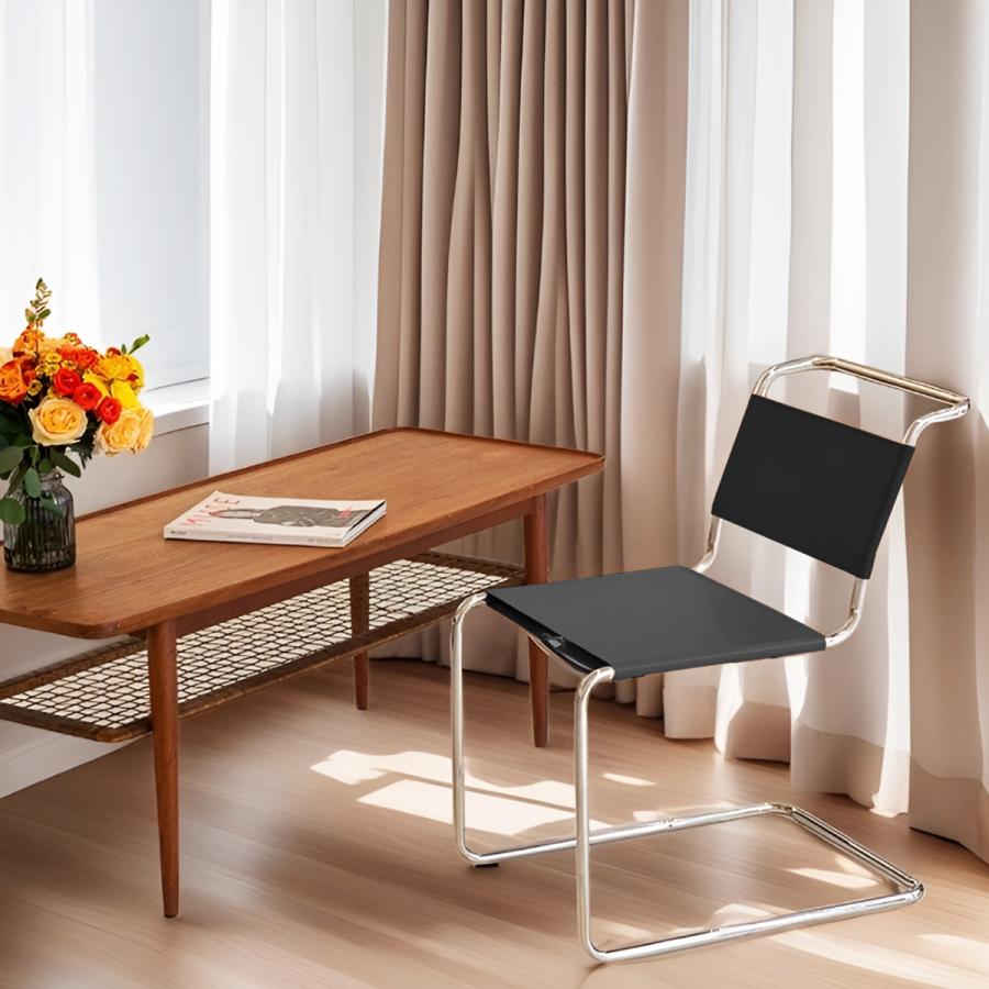 ダイニングチェア 2脚セット 北欧 一人掛け モダン S33 革張り サドル