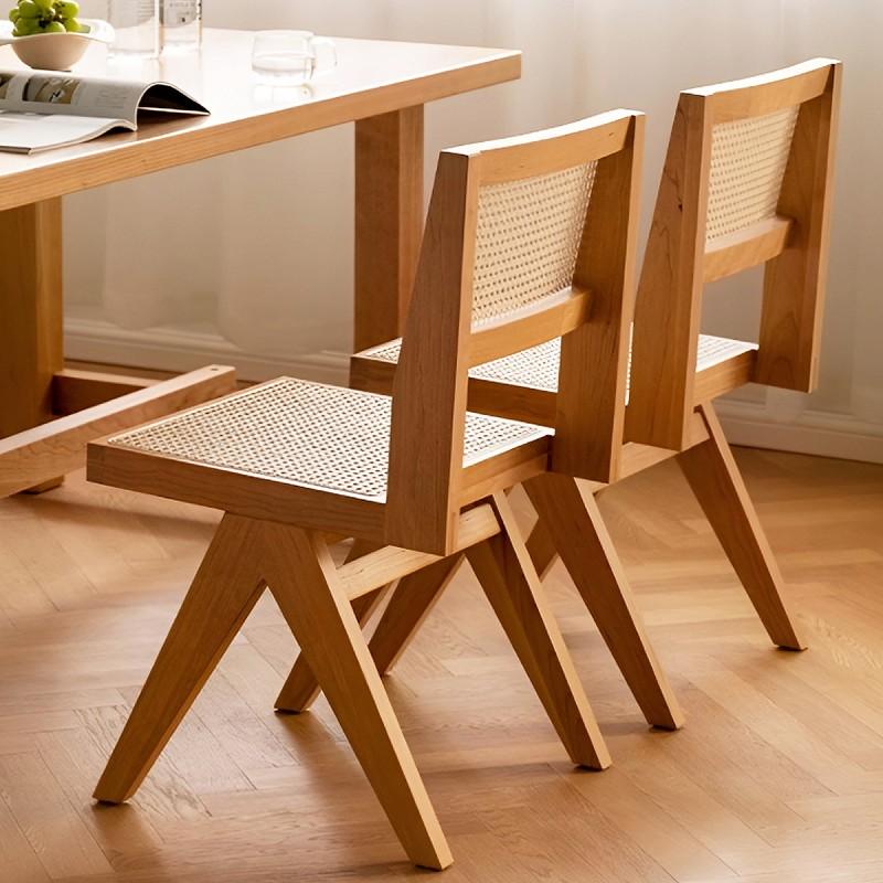 訳有 ラタンチェア 籐編み ラウンジチェア 北欧 ジャンヌレ アームレス