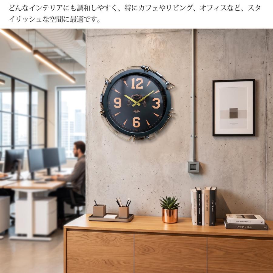 時計 壁掛け時計 掛時計 ウォールクロック インダストリアル ゴールド レトロ ウォールクロック 壁掛け時計 アンティーク インダストリアル レトロ