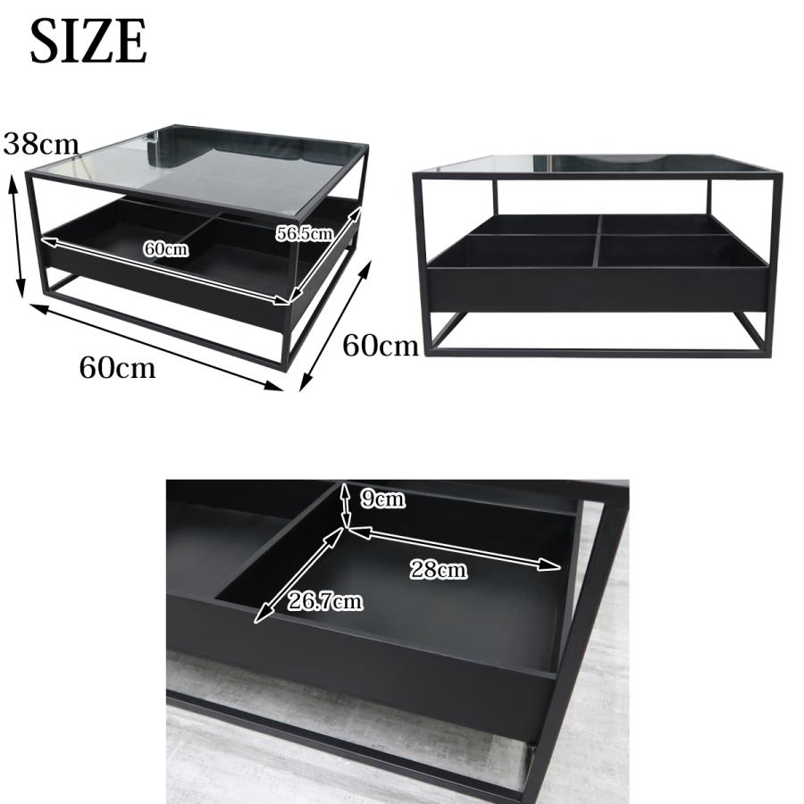 訳有 センターテーブル ガラステーブル スクエア サイドテーブル ロー