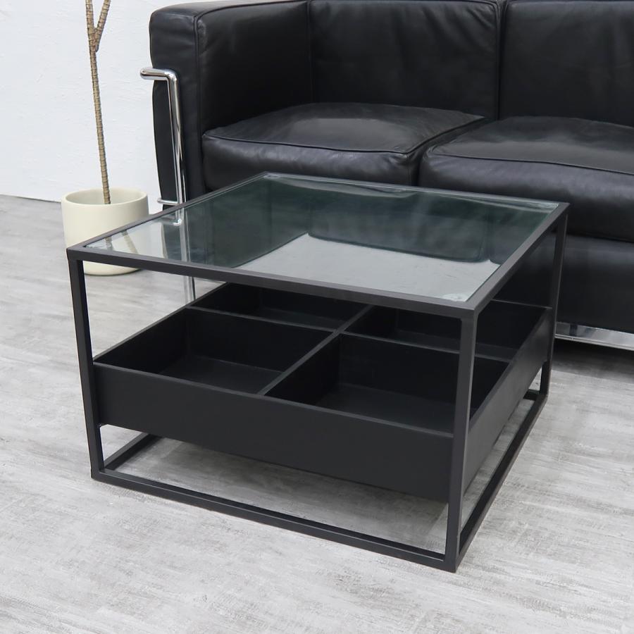 訳有 センターテーブル ガラステーブル スクエア サイドテーブル ロー