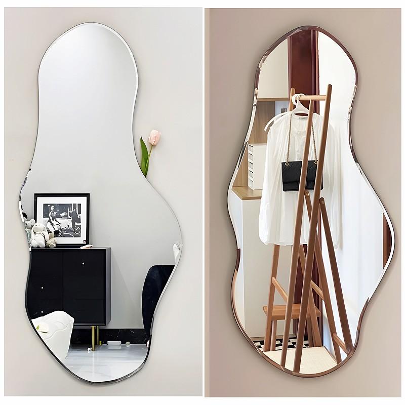 ウォールミラー 北欧 姿見 壁掛けミラー 全身鏡 壁掛け 韓国 ウェーブ