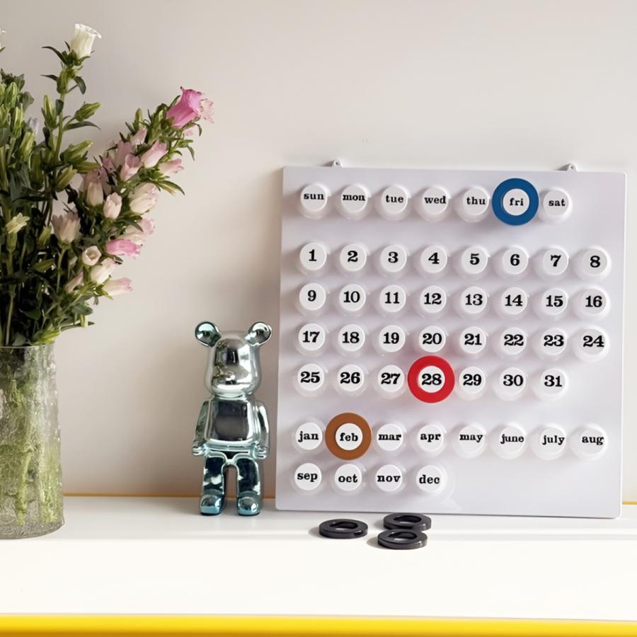 カレンダー 壁掛け 卓上 Ring-A-Date パーペチュアルカレンダー 北欧