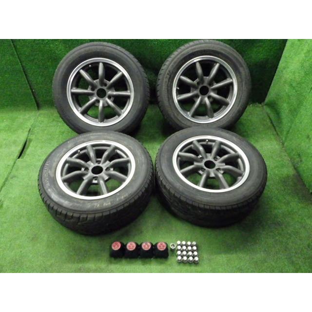 当時物 ワタナベ 15インチ 6.5J 4H PCD114.3 205/60 タイヤ ナット 