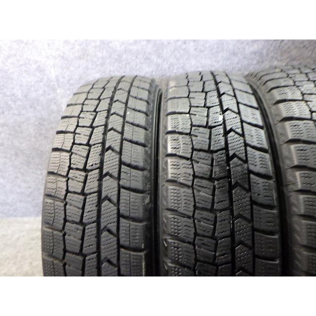 155/65R14 75Q 4本 21年製 24年製 ダンロップ ウインターマックス WM02 溝7.0〜8.0 軽自動車 260403014の画像