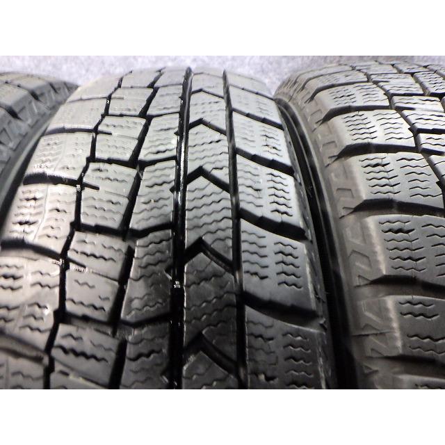 155/65R14 75Q 4本 21年製 24年製 ダンロップ ウインターマックス WM02 溝7.0〜8.0 軽自動車 260403014の画像