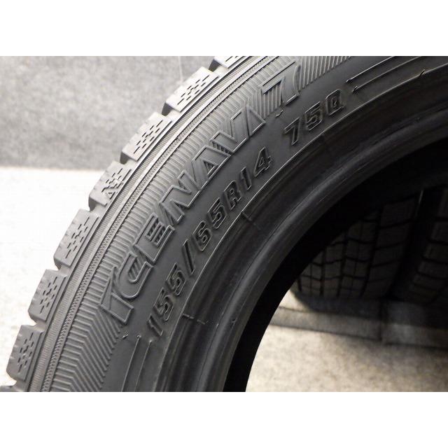 155/65R14 75Q 4本 19年製 グッドイヤー アイスナビ 溝7.0〜7.5 軽