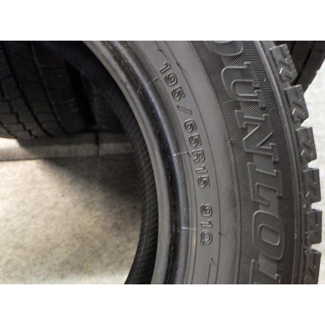 195/65R15 91Q 4本 21年製 ダンロップ ウインターマックス WM02 溝 6.5