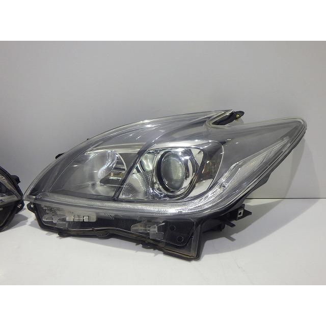 30プリウス　zvw30 後期型LEDヘッドライト左右 プリウス ヘッドライト左右 HID ZVW30 後期 47-52 モ レベ付