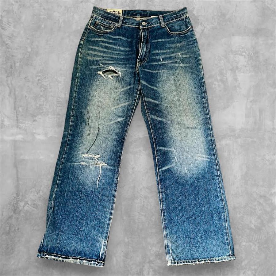 Abercrombie & Fitch アバクロンビー＆フィッチ ダメージ加工 デニムパンツ W32 L32 メンズ ジーンズ ブルー 中古 | 