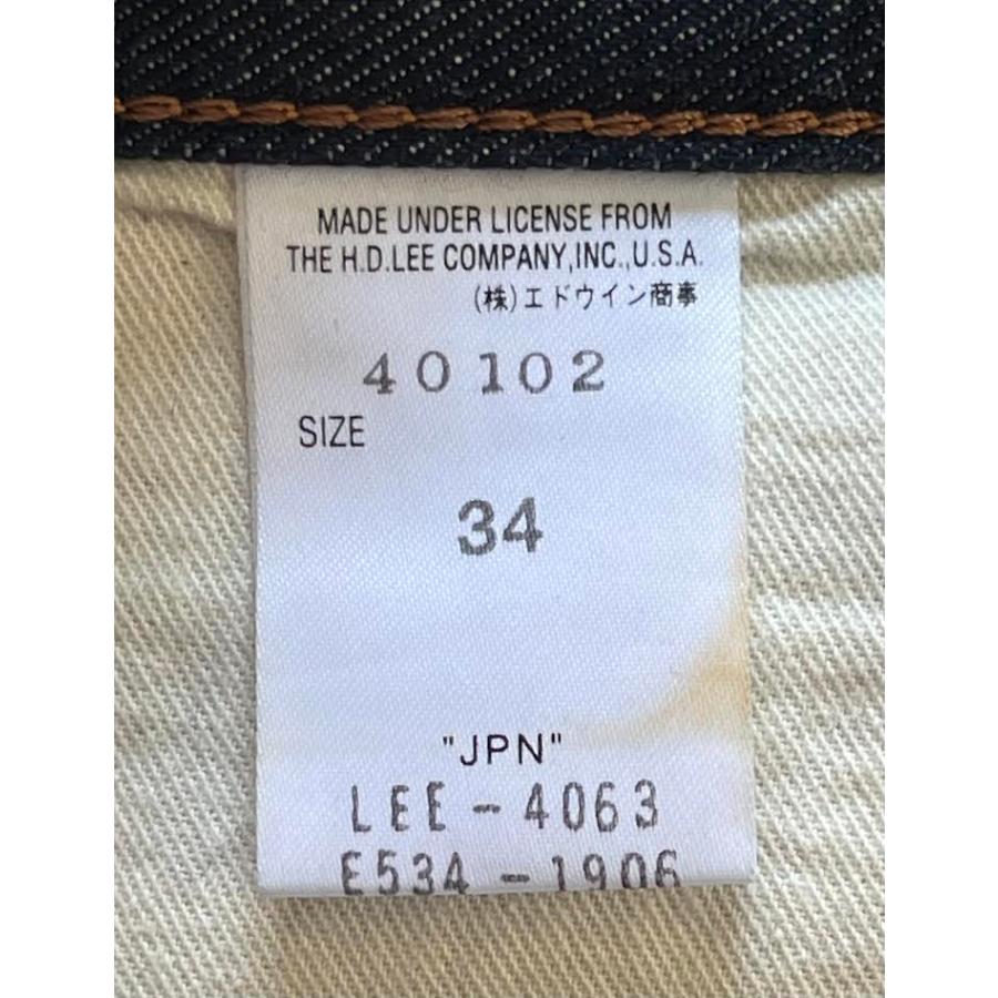 Lee 4063 W34 日本製 ストレートデニム ジーンズ 濃紺 色残り良好 裾擦れなし メンズ Lee |  | 06