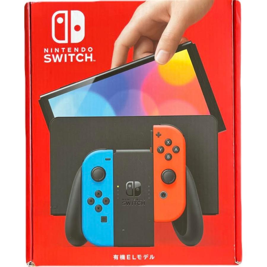 美品】NintendoSwitch本体 有機EL ネオンブルーネオンレッド HEG