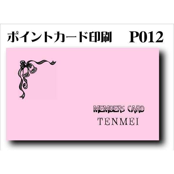 オリジナルポイントカード印刷 スタンプカード印刷 新色 100枚 両面クロ刷り 初回データ作成費無料サービス P012