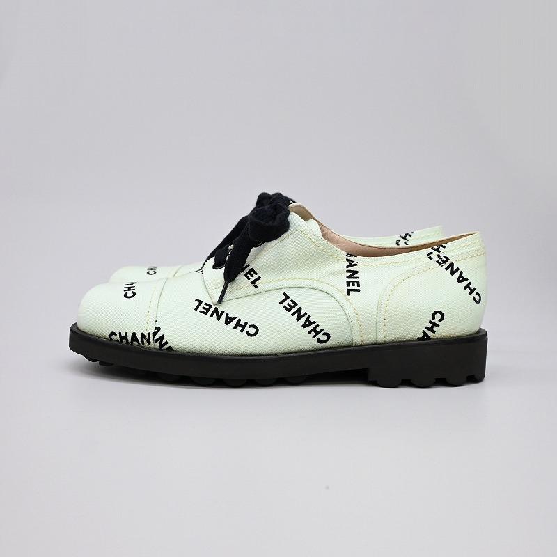 CHANEL シャネル スニーカー キャンバス 62500 A05136 レディース 36.5中古の画像