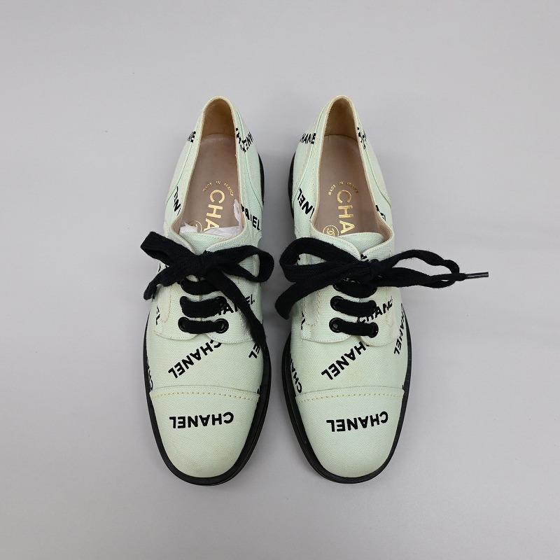 CHANEL シャネル スニーカー キャンバス 62500 A05136 レディース 36.5中古の画像