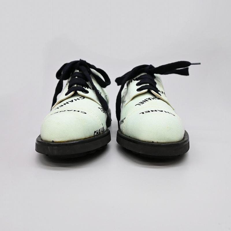 CHANEL シャネル スニーカー キャンバス 62500 A05136 レディース 36.5中古の画像