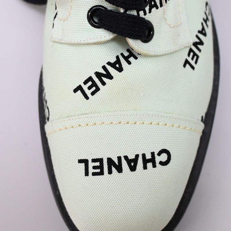 CHANEL シャネル スニーカー キャンバス 62500 A05136 レディース 36.5中古の画像