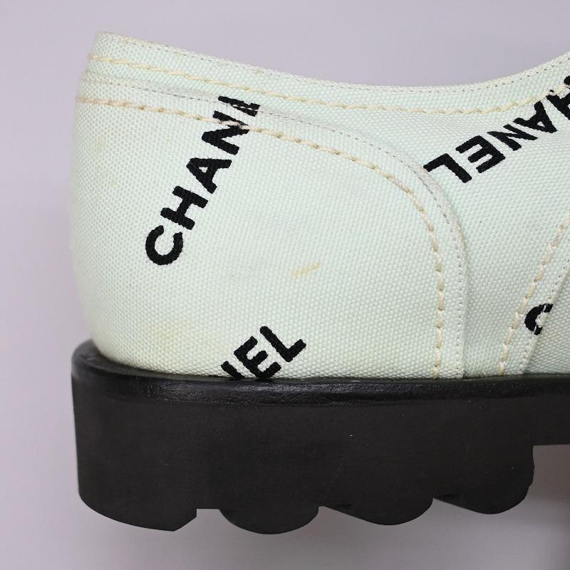 CHANEL シャネル スニーカー キャンバス 62500 A05136 レディース 36.5中古の画像
