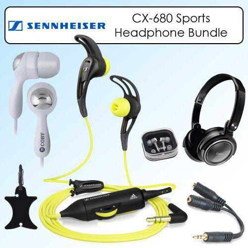 Sennheiser(ゼンハイザー) CX680 CX-680 Earfin Holding System Sports ヘッドフォン Bundle