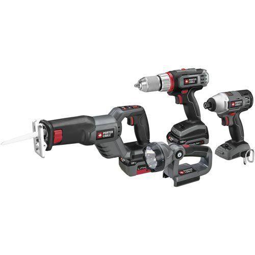 Porter-Cableポーターケーブル PCL418IDC-2 18-Volt Lithium-Ion 4-Tool Combo Kit｜worldselect