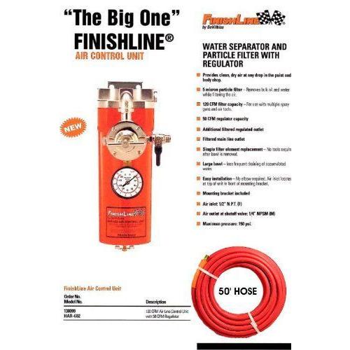 DeVilbissデビルビス AIR LINE FILTER/Water/Oil Trap w/50 Foot HOSE |  | 02