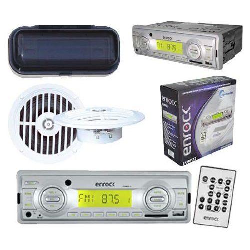 New 2012 Enrock Marine Media Receiver USB AUX Radio 5.25” Speakers w/SplashCover | 