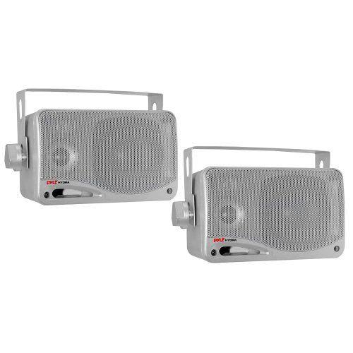 Indash AM FM MP3 Player USB Input Pair of 3.5” Silver Box Speakers Splash Cover |  | 02