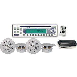 200-Watt Marine Receiver with Four 5 1/4 2-Way Speakers and Splash Proof Radio Cover - CL3947