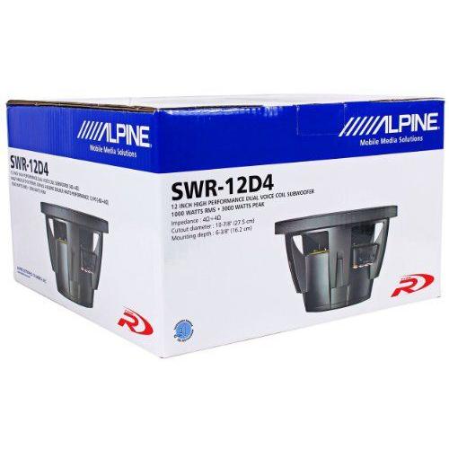 Alpine Type-R SWR-12D4 12” 3000 Watt Dual 4-Ohm Subwoofer With Staggering Power Handing |  | 01