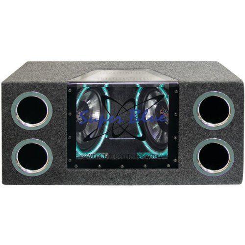 AWM Pyramid Bnps102 Dual Bandpass System With Neon Accent Lighting (10”; 1000-Watt) - Subwoofers