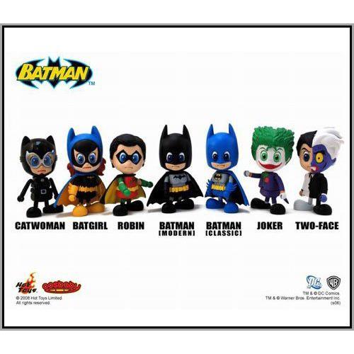 Hot Toys DC バットマン Cosbaby コンプリート セット of 8 : キャットウーマン， Robin， Two Face， Ba_1