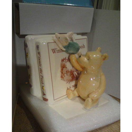 Border Fine Arts くまのプーさん + Piglet Bookend Statue Bnib