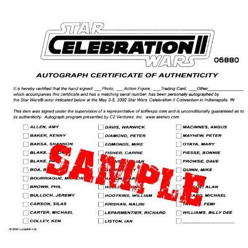 スターウォーズ Hand Signed Autographed Photo of PHIL BROWN as UNCLE OWEN - from the スターウォーズ |  | 02